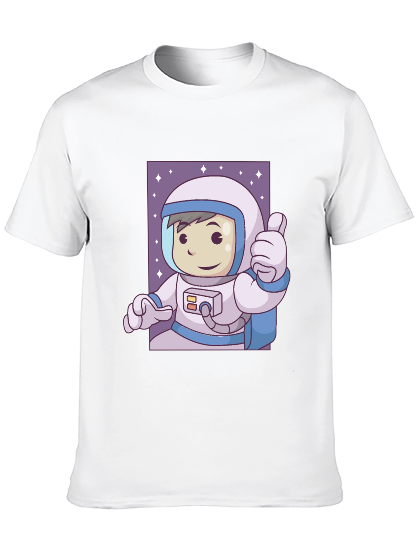 Black Cartoon Astronaut Graphic T-Shirt view 10