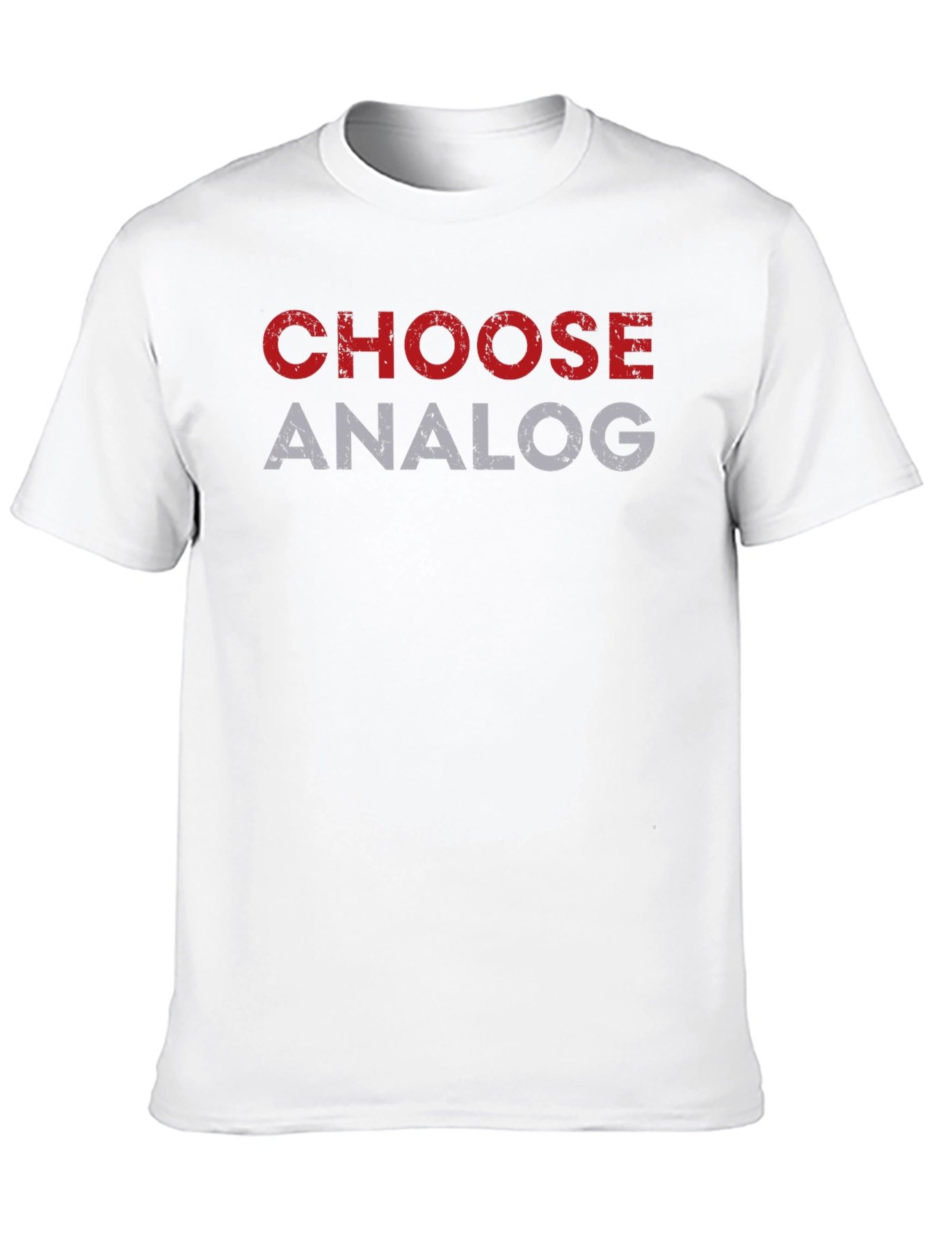 Black Choose Analog T-Shirt - Retro Style Tee view 10