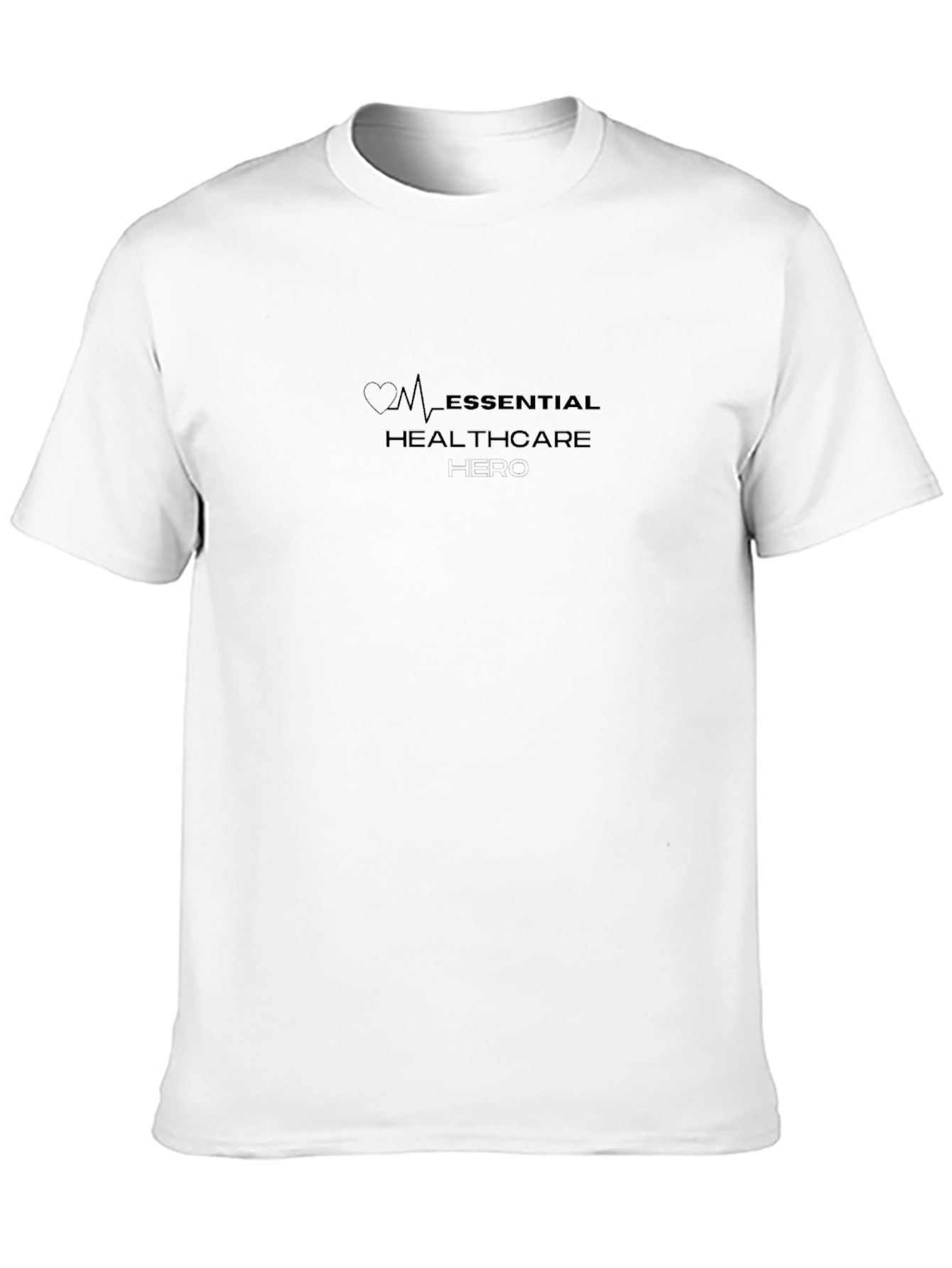 Black Essential Healthcare Hero Black T-Shirt view 10