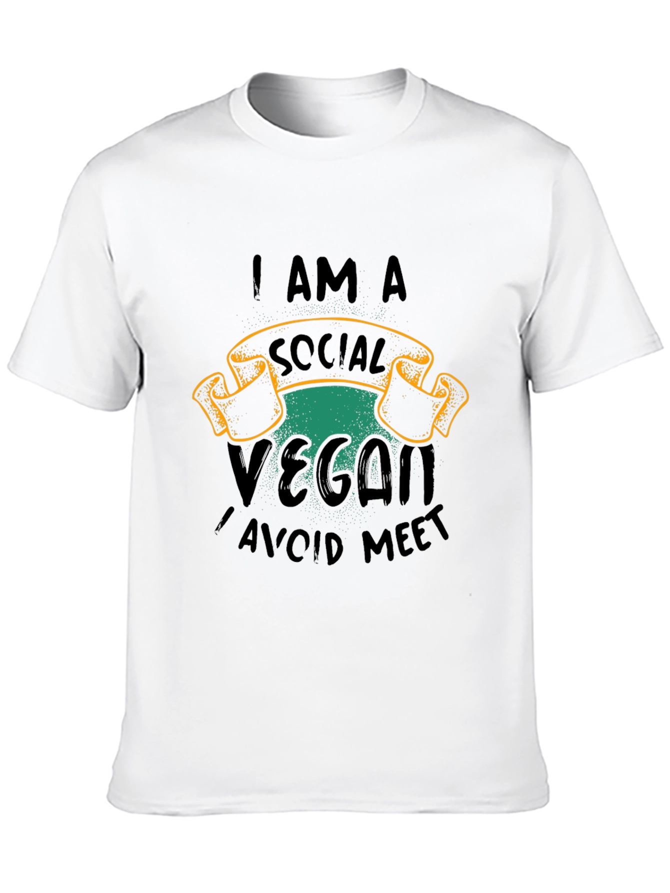 Black Social Vegan T-Shirt view 10