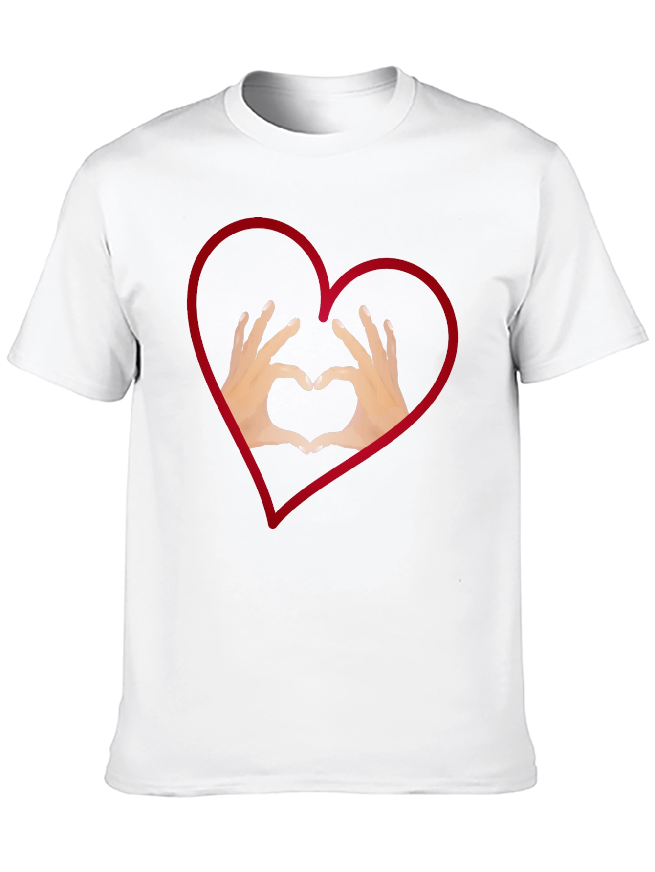 Black Heart Hands Graphic Tee - Stylish Black T-Shirt view 10