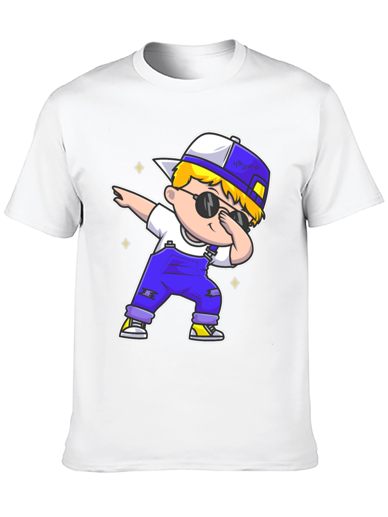 Black Dabbing Kid Graphic Tee - Trendy Cartoon T-Shirt view 10