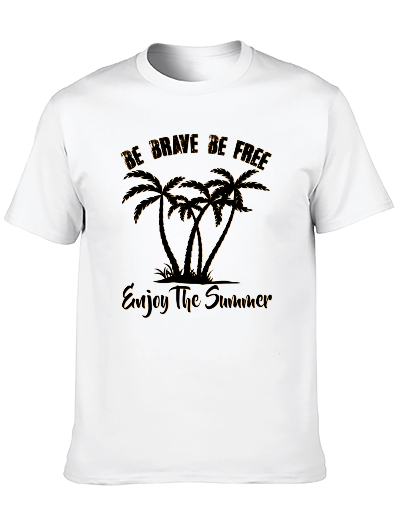 Black Be Brave Be Free Palm Tree T-Shirt view 10