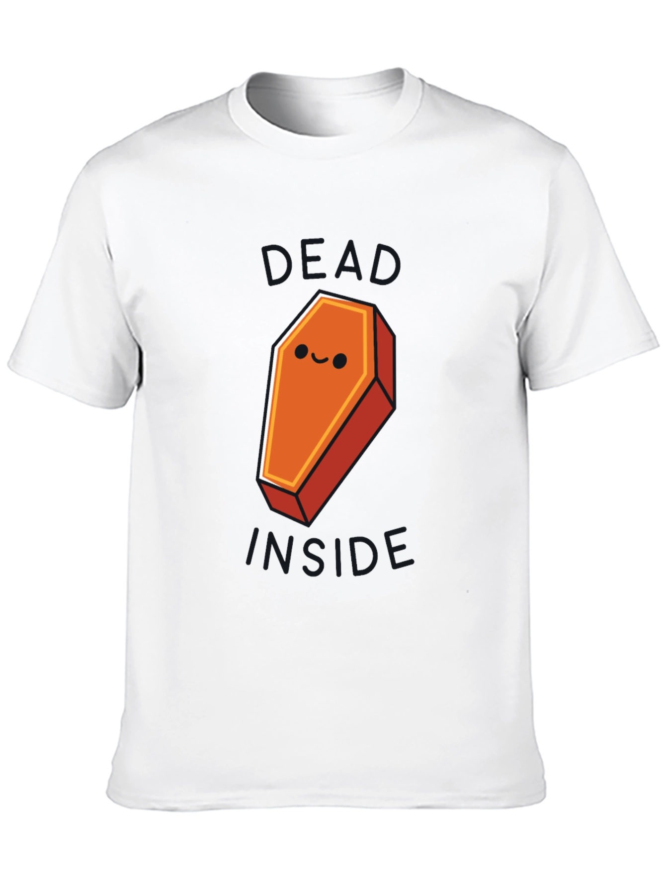 Black Dead Inside Coffin Graphic Tee - Soft Cotton Blend view 10