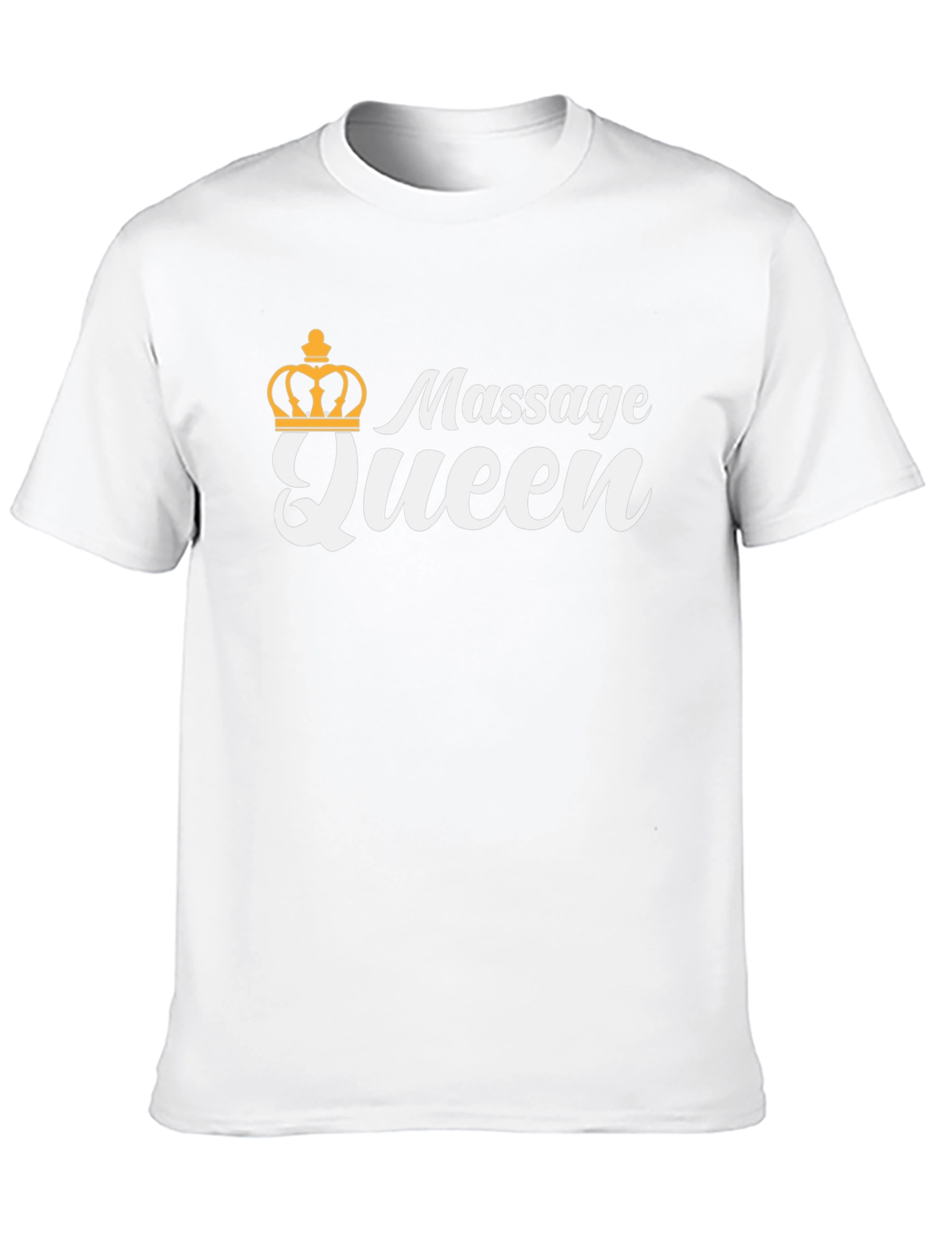 Black Massage Queen T-Shirt - Black, Crown Graphic, Novelty Tee view 10
