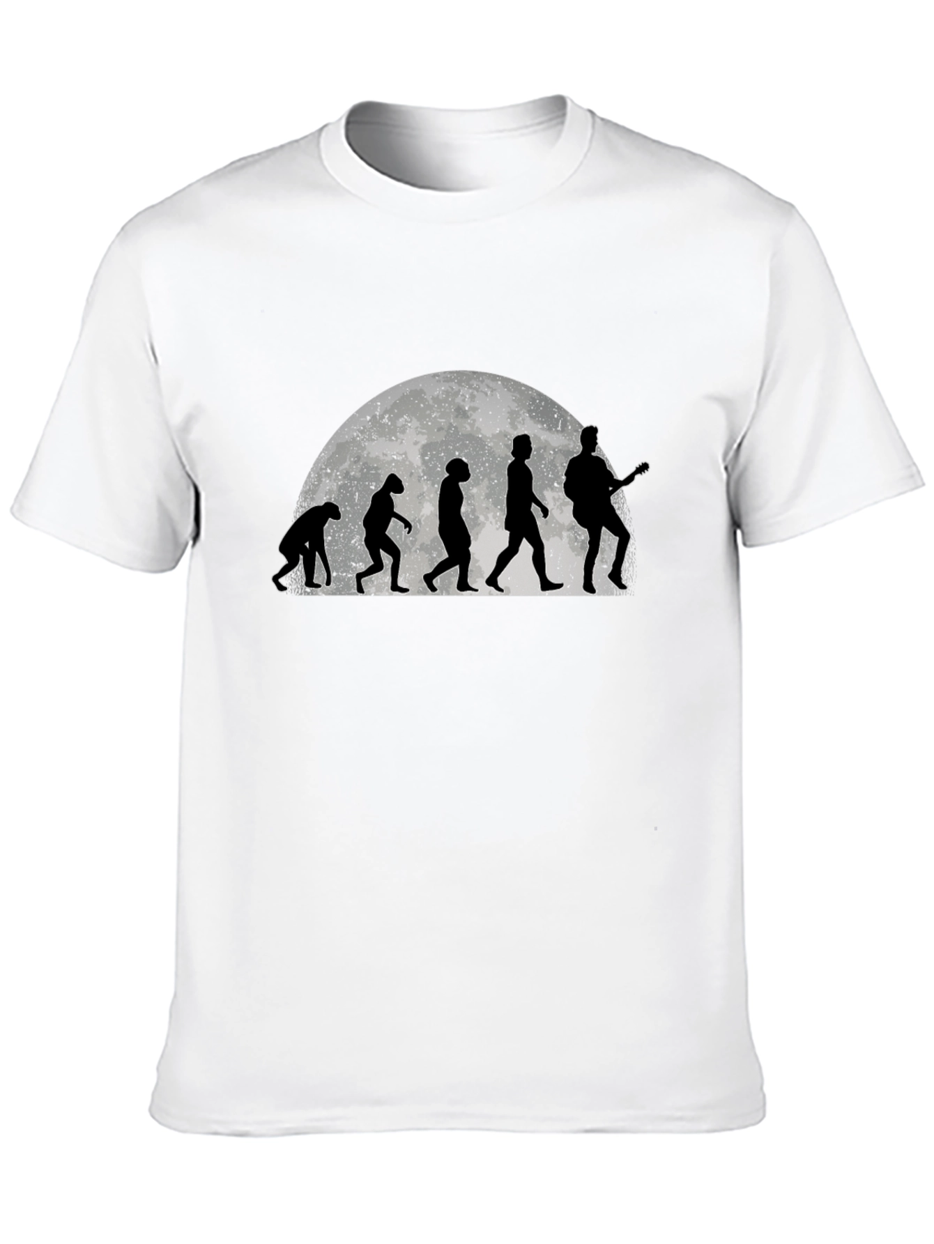 Black Evolution of Guitarist Graphic Black T-Shirt view 10