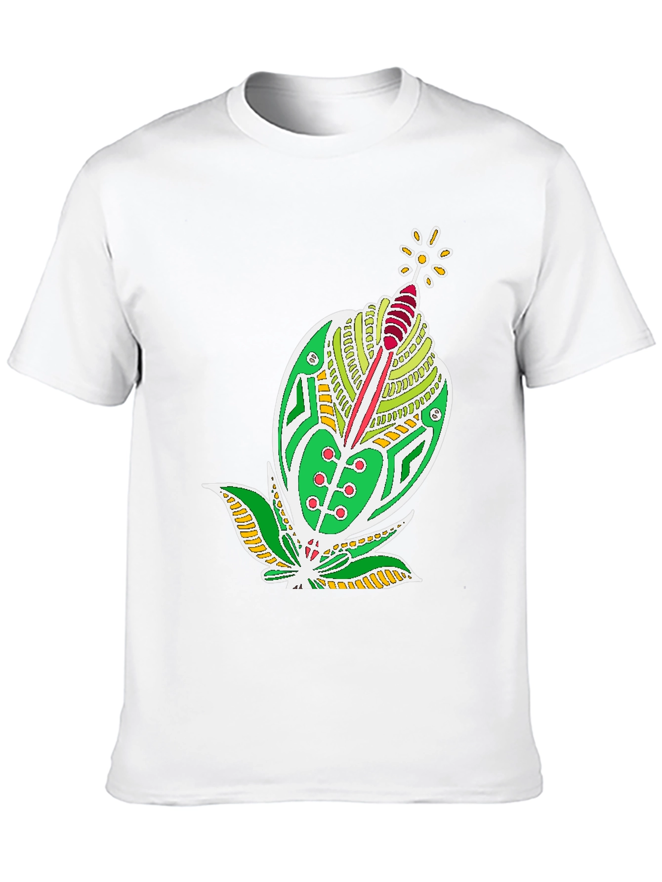 Black Unique Graphic Tee - Black Cotton Blend view 10