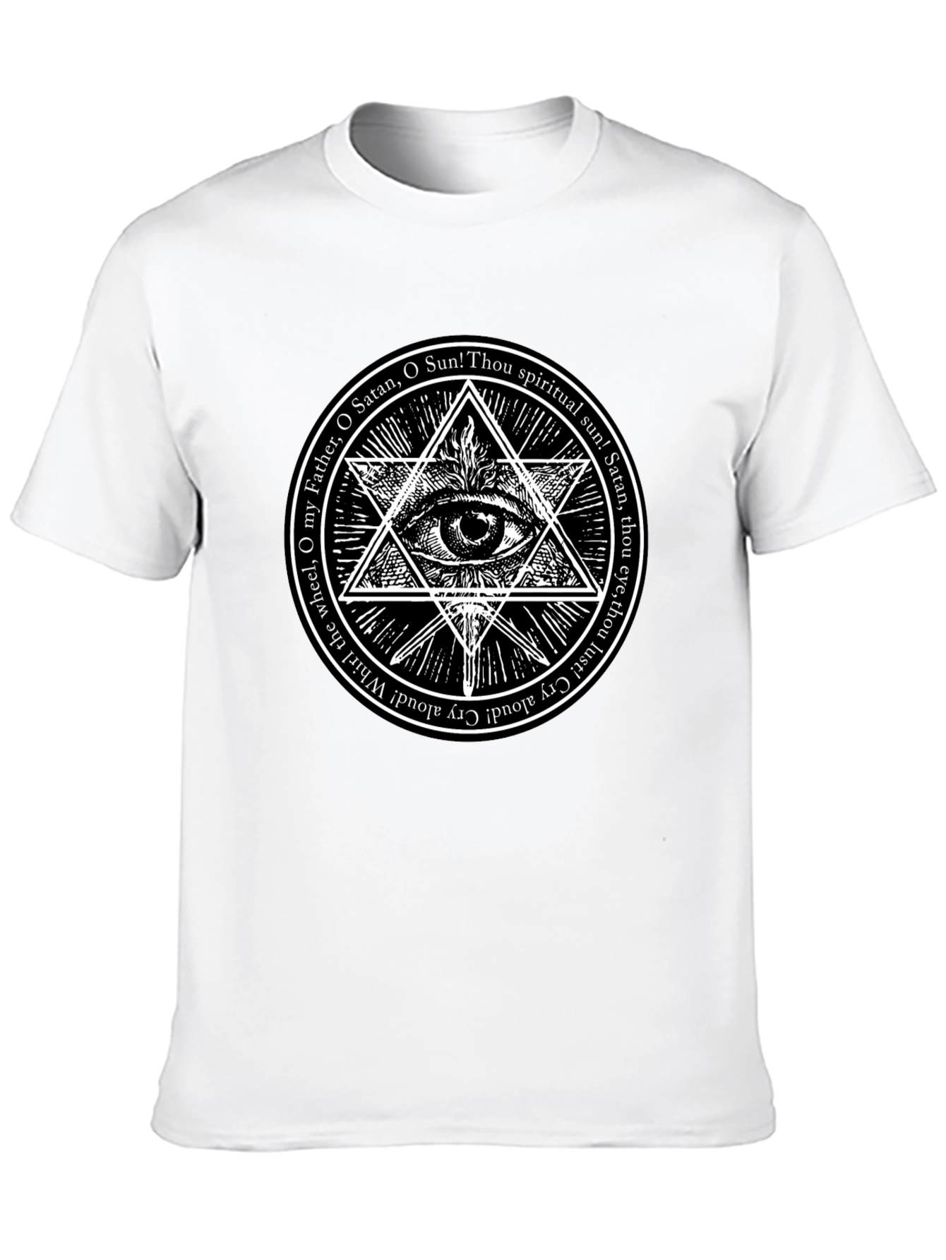 Black Occult Eye Graphic Tee - Spiritual Symbolism T-Shirt view 10