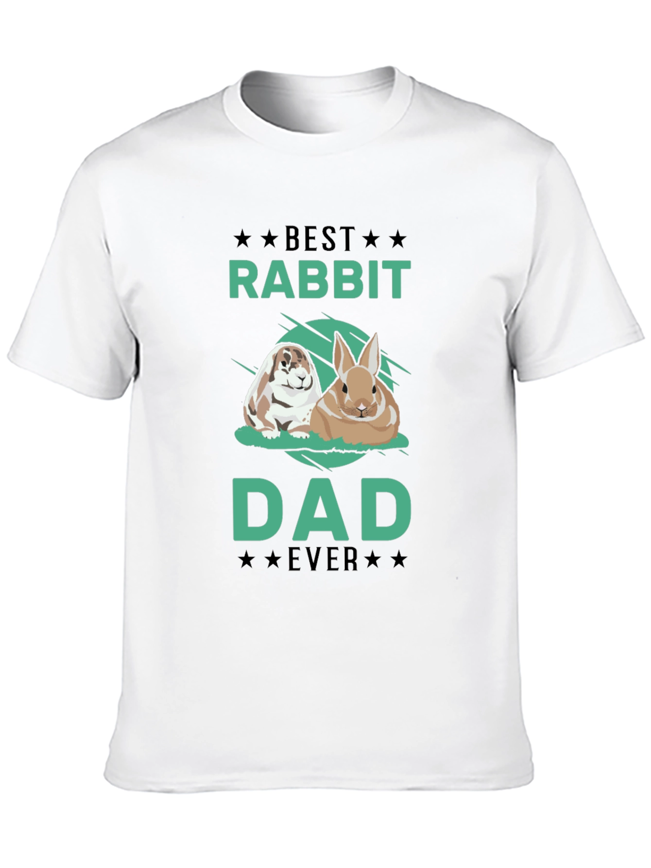 Black Best Rabbit Dad Ever T-Shirt view 10