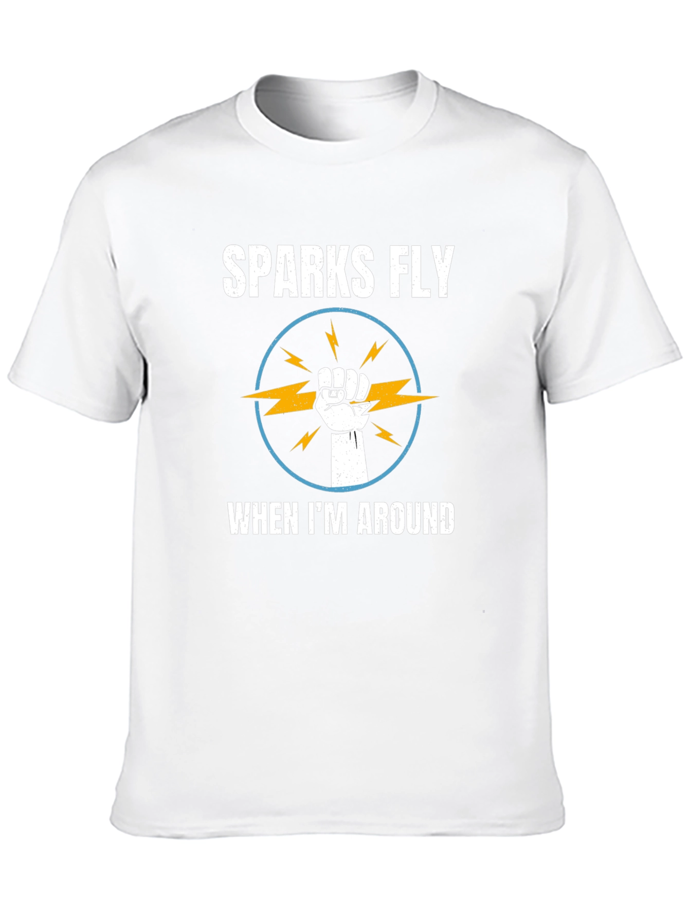 Black Sparks Fly T-Shirt - Electrician Humor Tee view 10