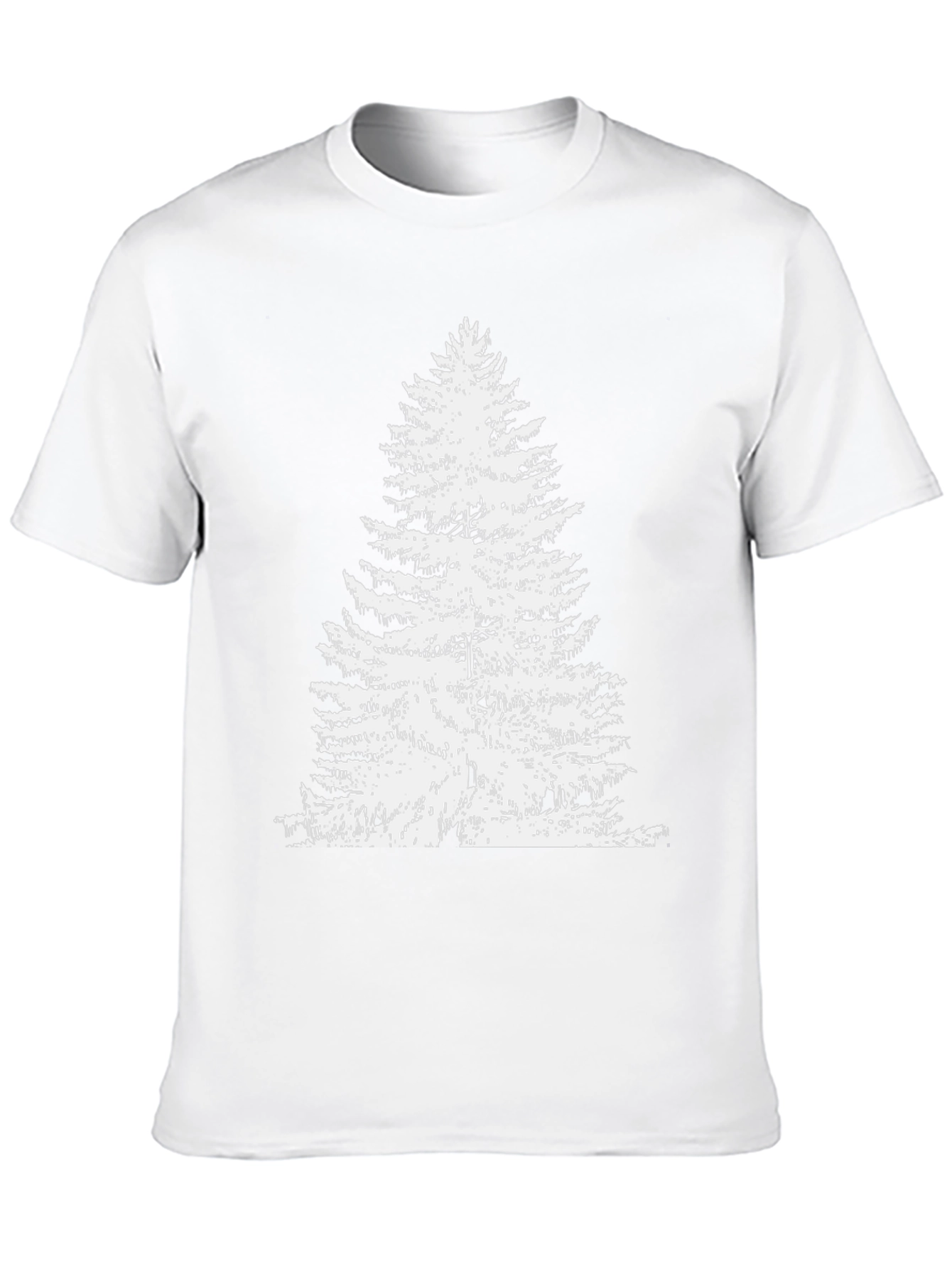 Black Evergreen Tree Graphic Tee - Black Cotton T-Shirt view 10
