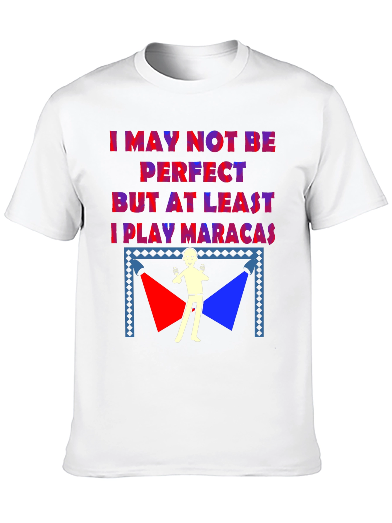 Black Funny Maraca Player T-Shirt view 10