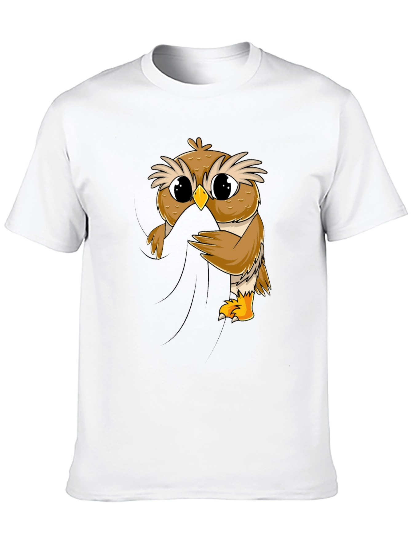 Black Cute Owl Peek-a-Boo Graphic Tee view 10