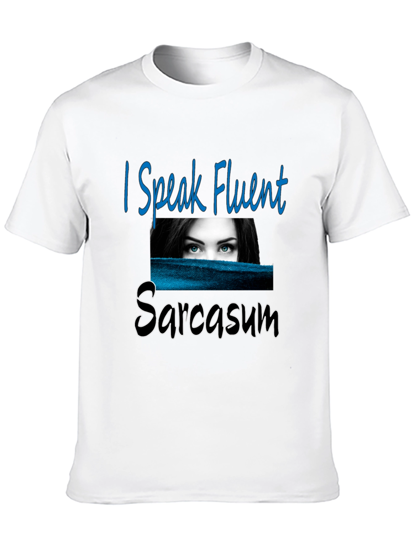 Black Fluent Sarcasm Graphic Tee - Unisex Black T-Shirt view 10
