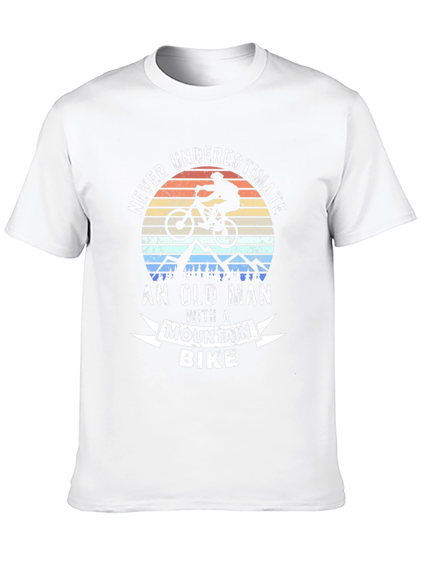 Black Never Underestimate Mountain Bike Graphic Tee view 10