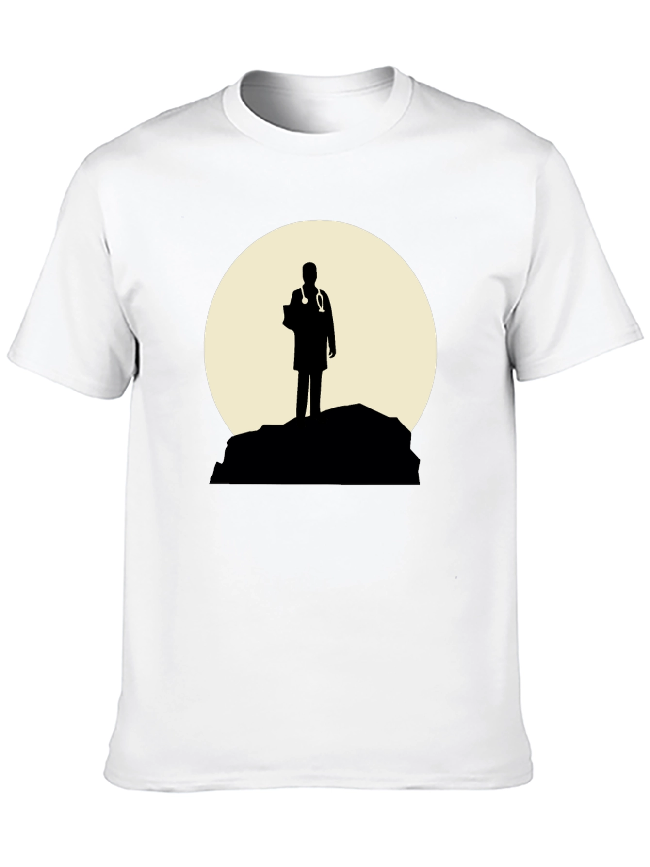 Black Doctor Silhouette Graphic T-Shirt - Black view 10