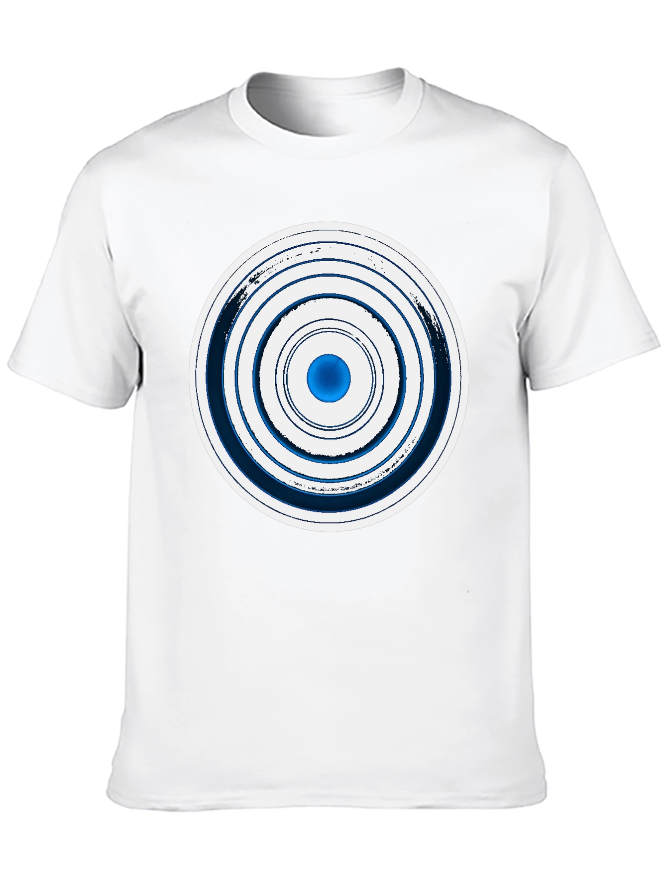 Geometric Circle Graphic Tee - Stylish Men's Black T-Shirt - 10