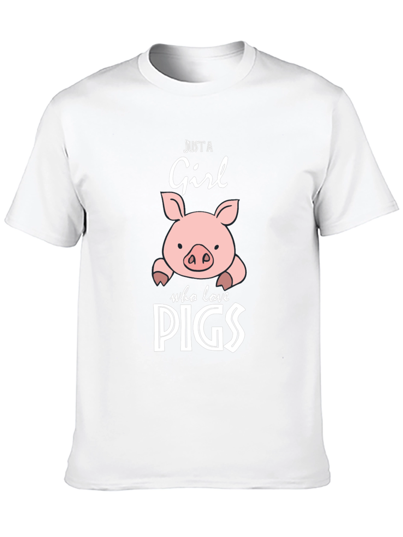 Black Just A Girl Who Loves Pigs T-Shirt view 10