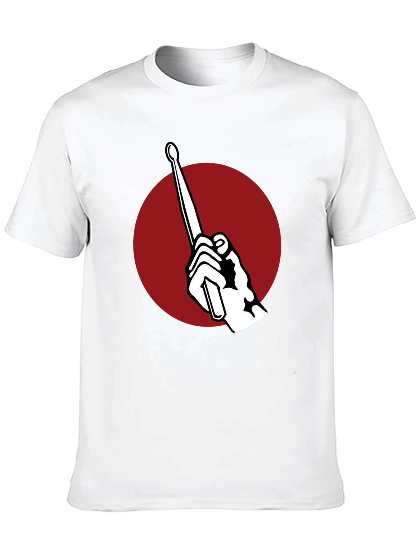 Black Drummer's Beat T-Shirt - Black Tee with Drumstick Design view 10