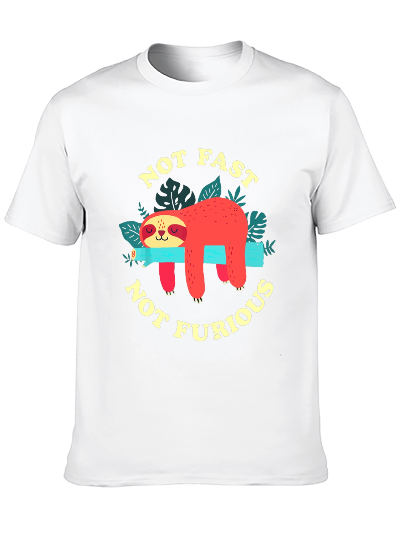 Black Not Fast Not Furious Sloth Graphic Tee view 10