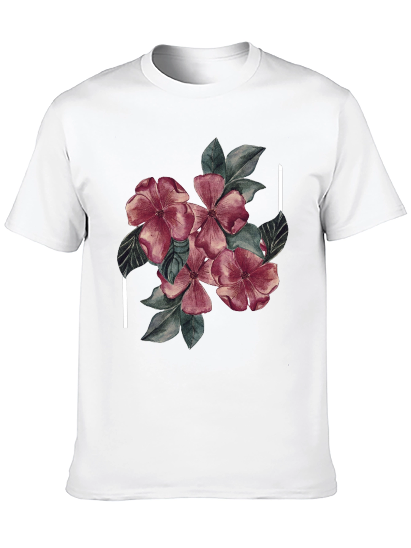 Black Floral Graphic Black Tee - Stylish & Unique Design view 10