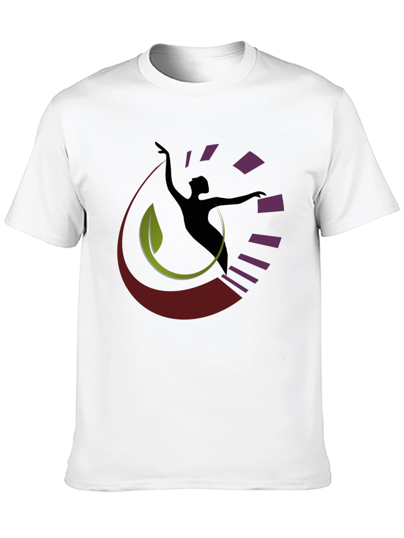 Black Abstract Dancer Graphic Black T-Shirt view 10