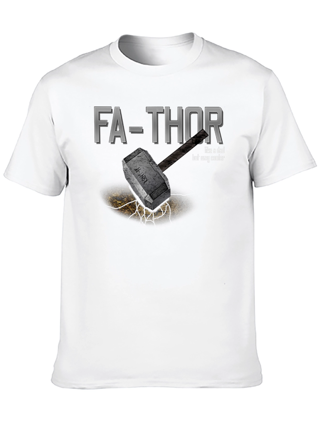 Black Fa-Thor T-Shirt - Like A Dad, But Way Cooler view 10