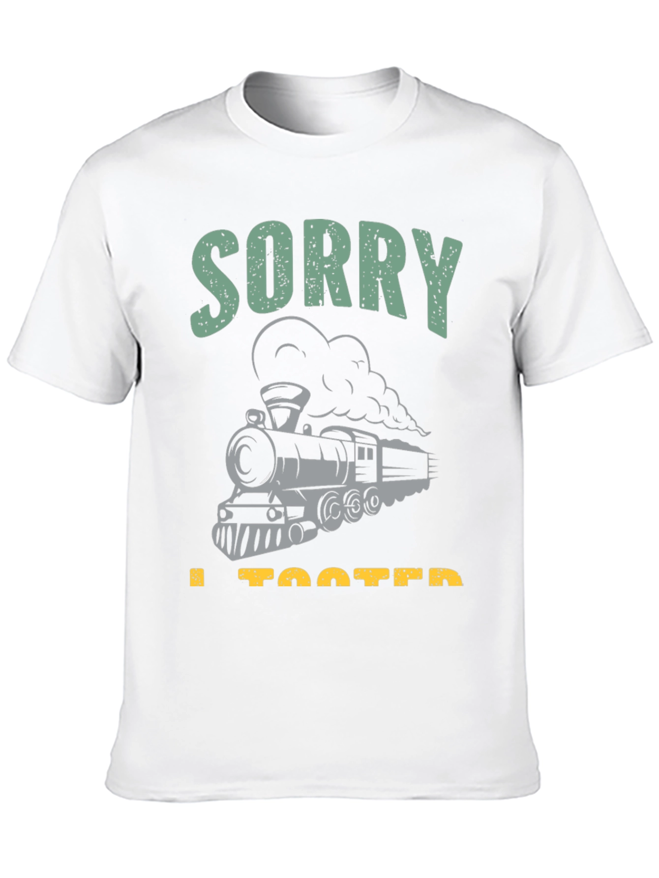 Black Sorry I Tooted Train T-Shirt - Steam Engine Humor view 10