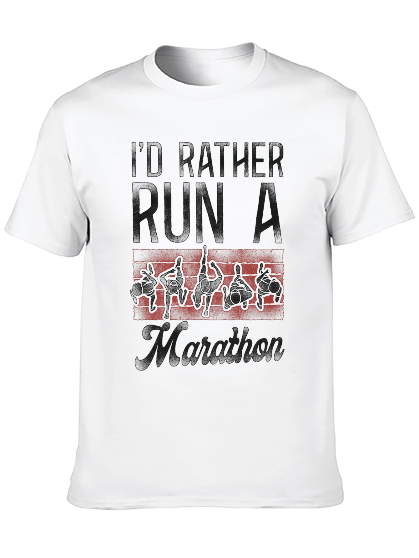 Black Marathon Runner T-Shirt - My Father Runs a Marathon view 10