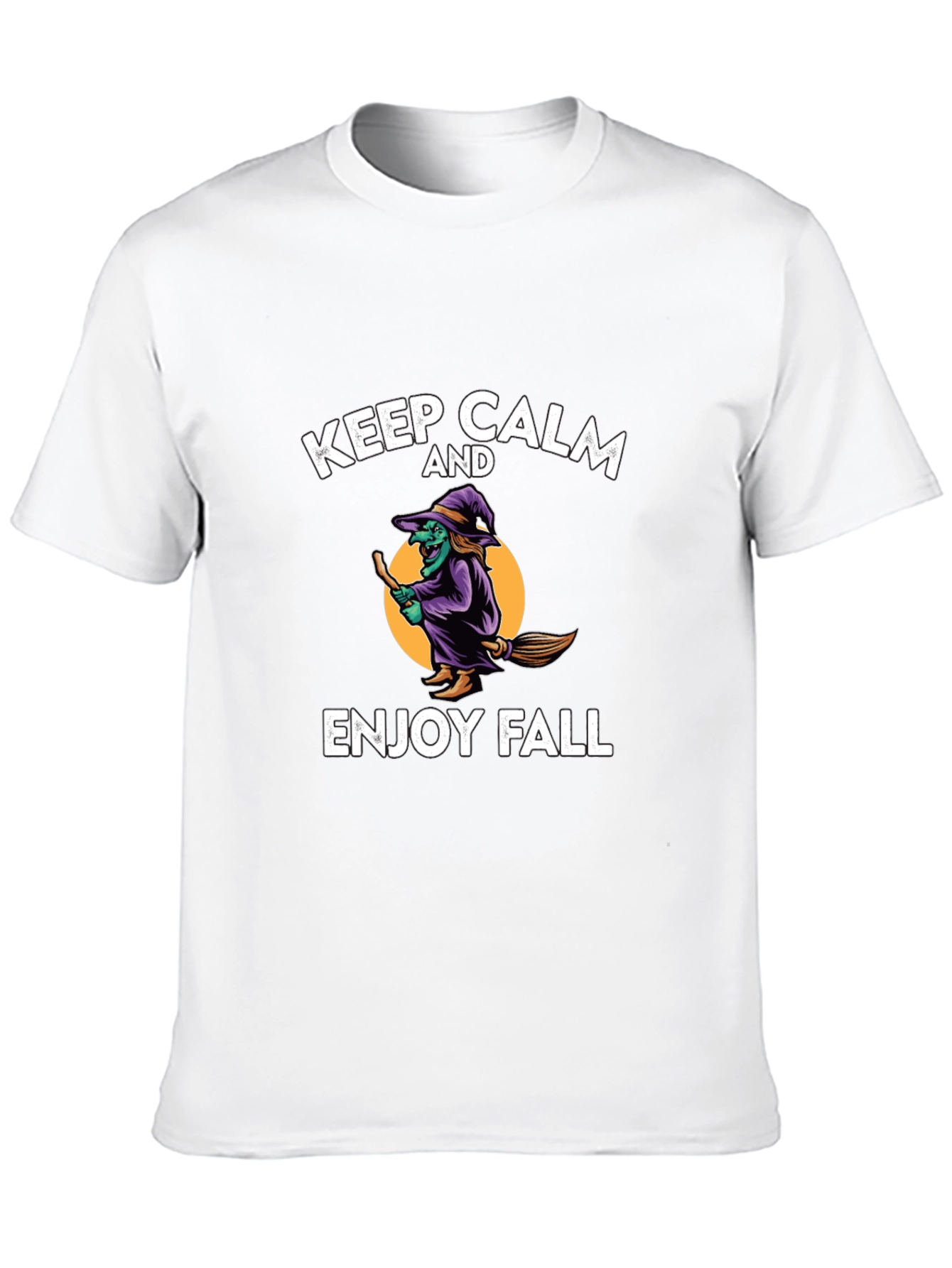 Black Keep Calm Enjoy Fall T-Shirt Witch Halloween view 10