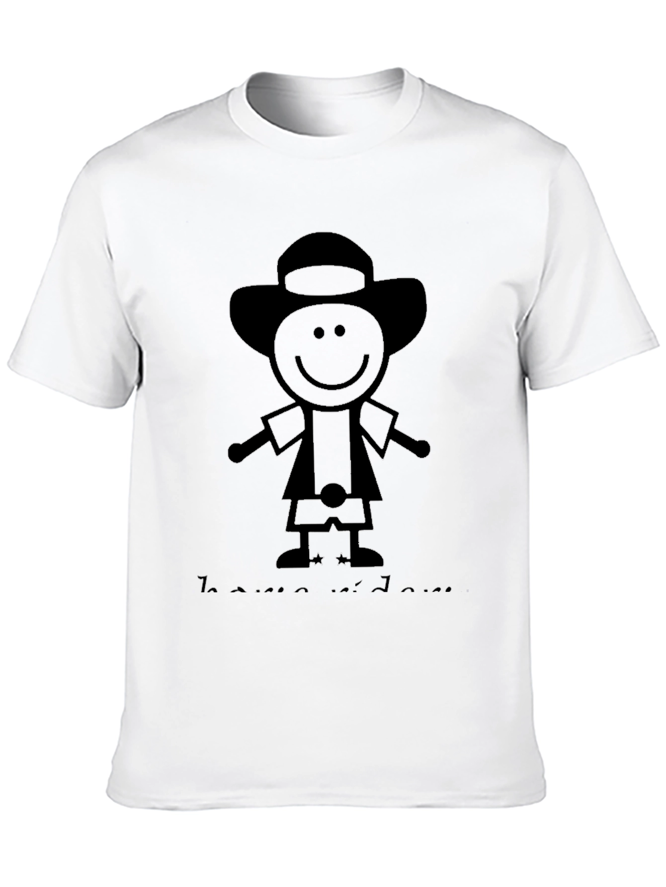 Black Stick Figure Cartoon Black T-Shirt view 10