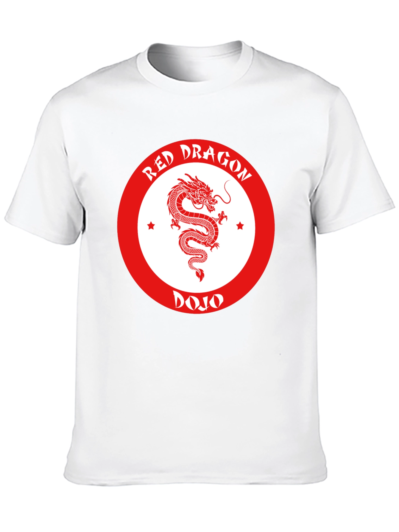 Red Dragon Dojo Black T-Shirt Martial Arts Graphic Tee - 10