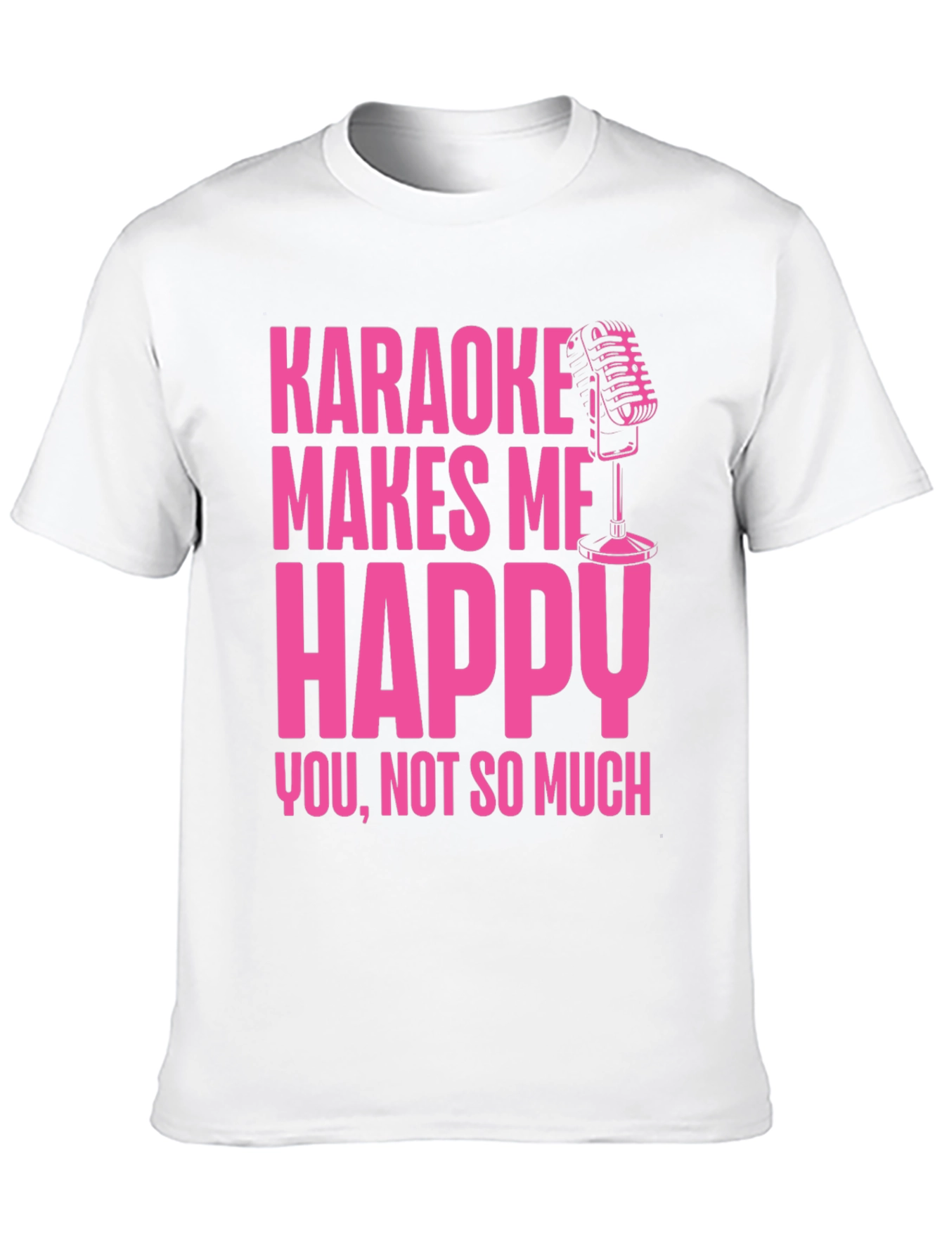 Black Karaoke Makes Me Happy T-Shirt view 10