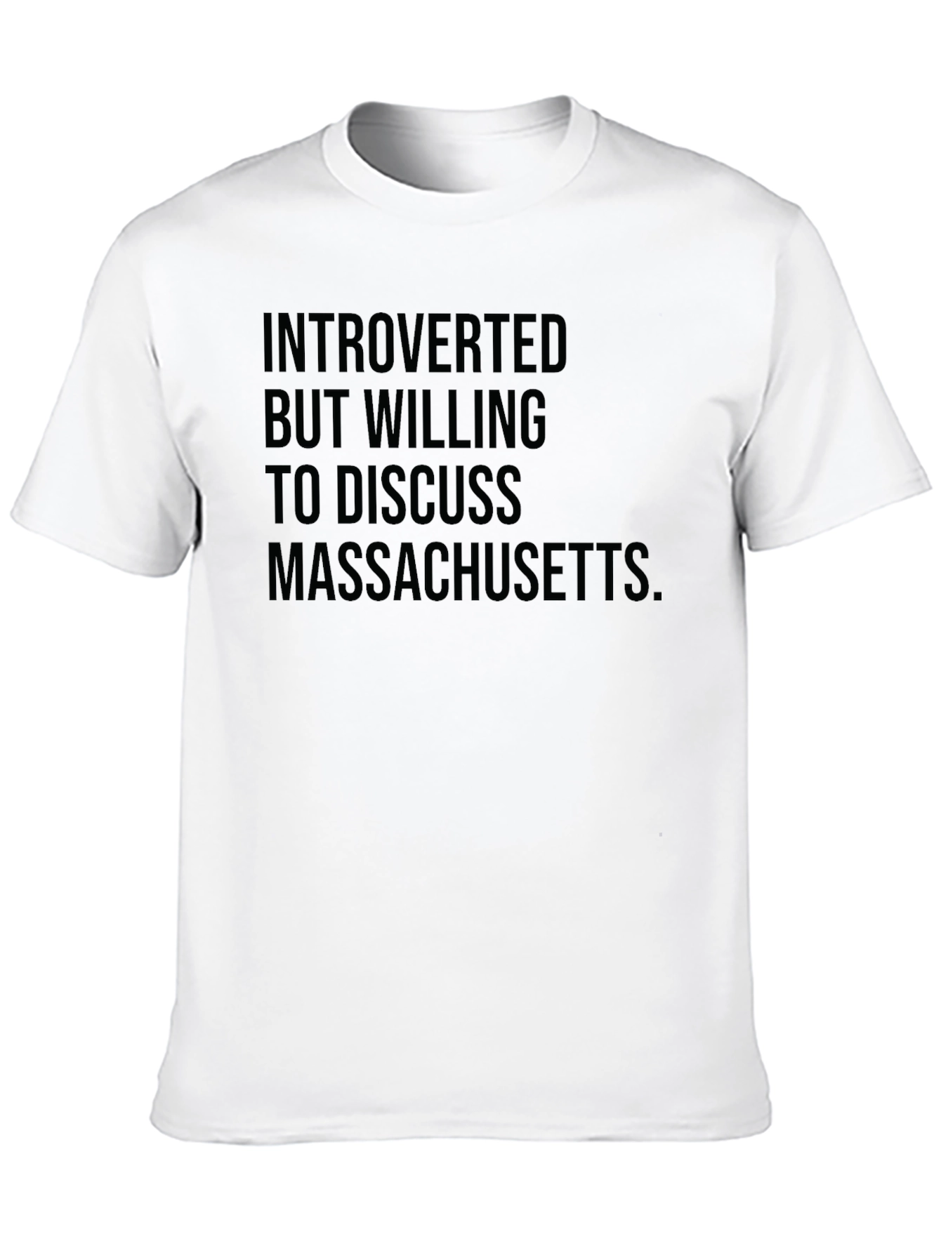 Black Introverted Massachusetts T-Shirt view 10