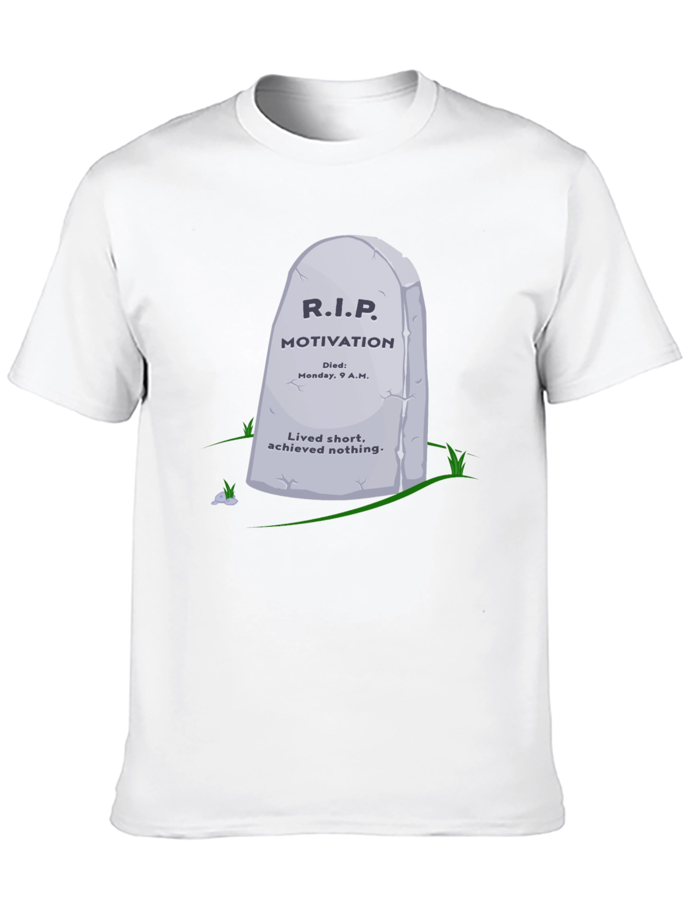 Black R.I.P. Motivation Graphic T-Shirt - Funny Sarcastic Tee view 10