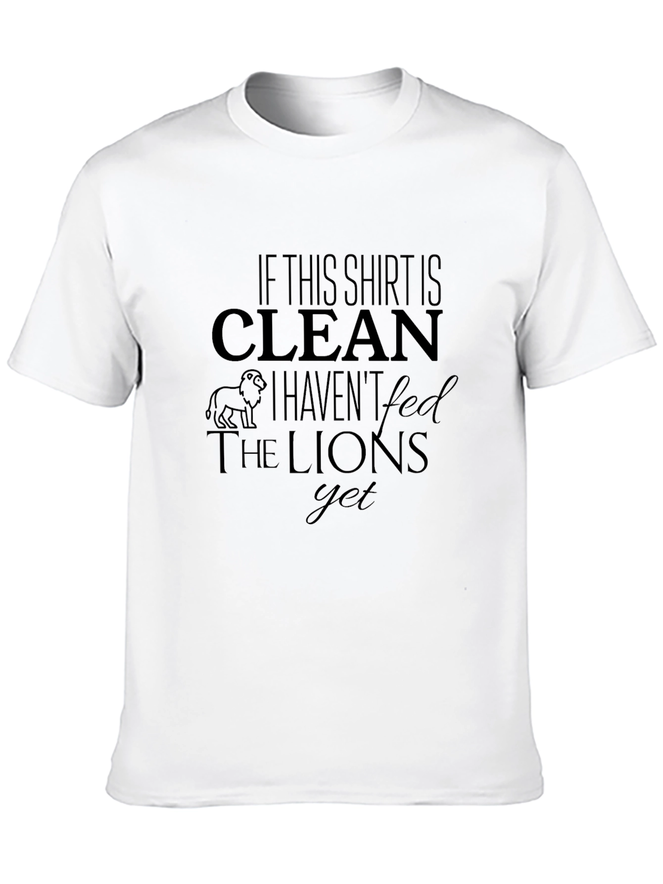 Black Clean Shirt Lions Graphic Tee view 10