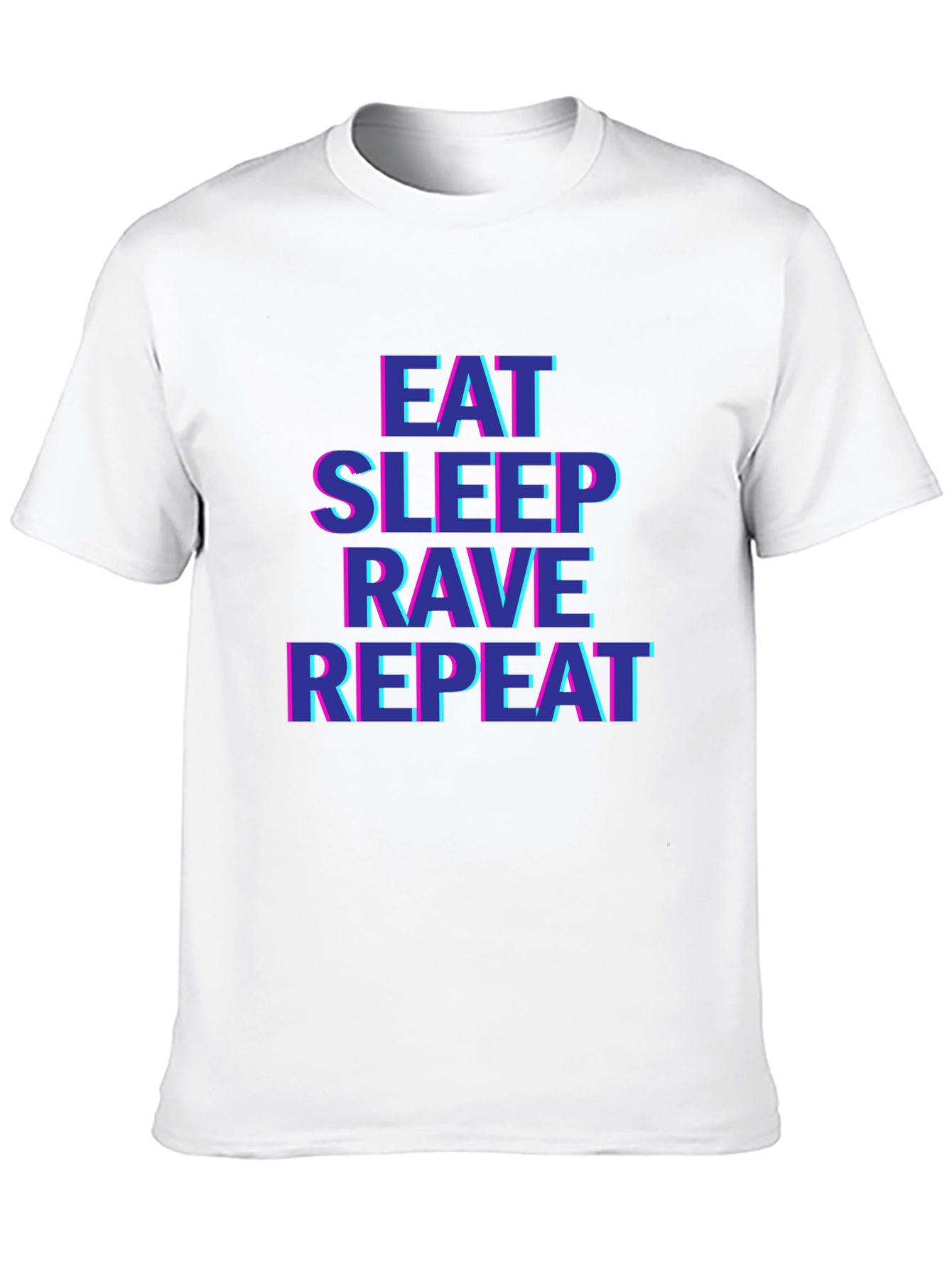 Black Eat Sleep Rave Repeat Black T-Shirt view 10