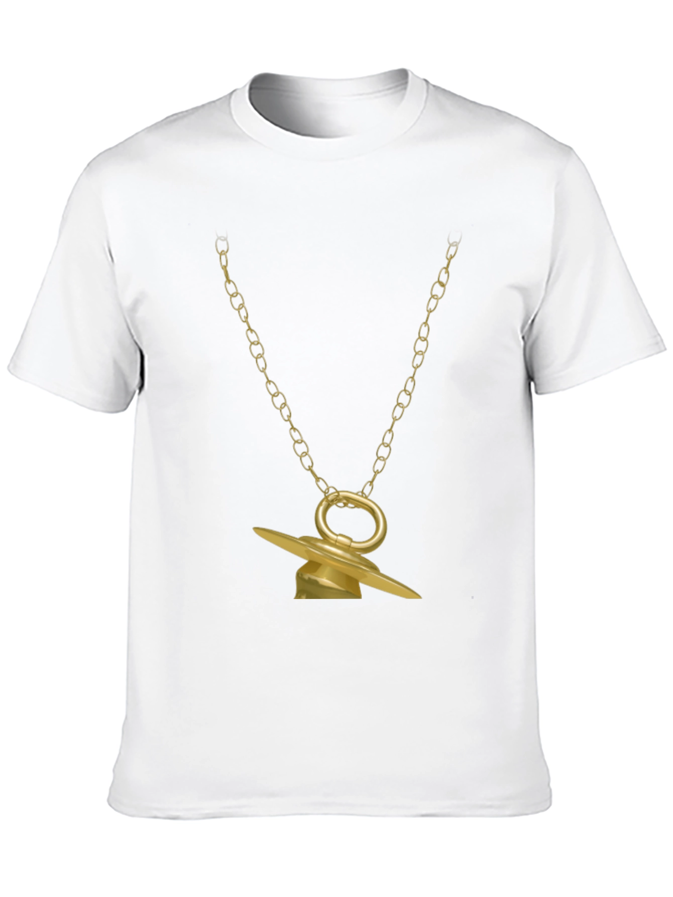 Black Golden Pacifier Pendant Necklace view 10