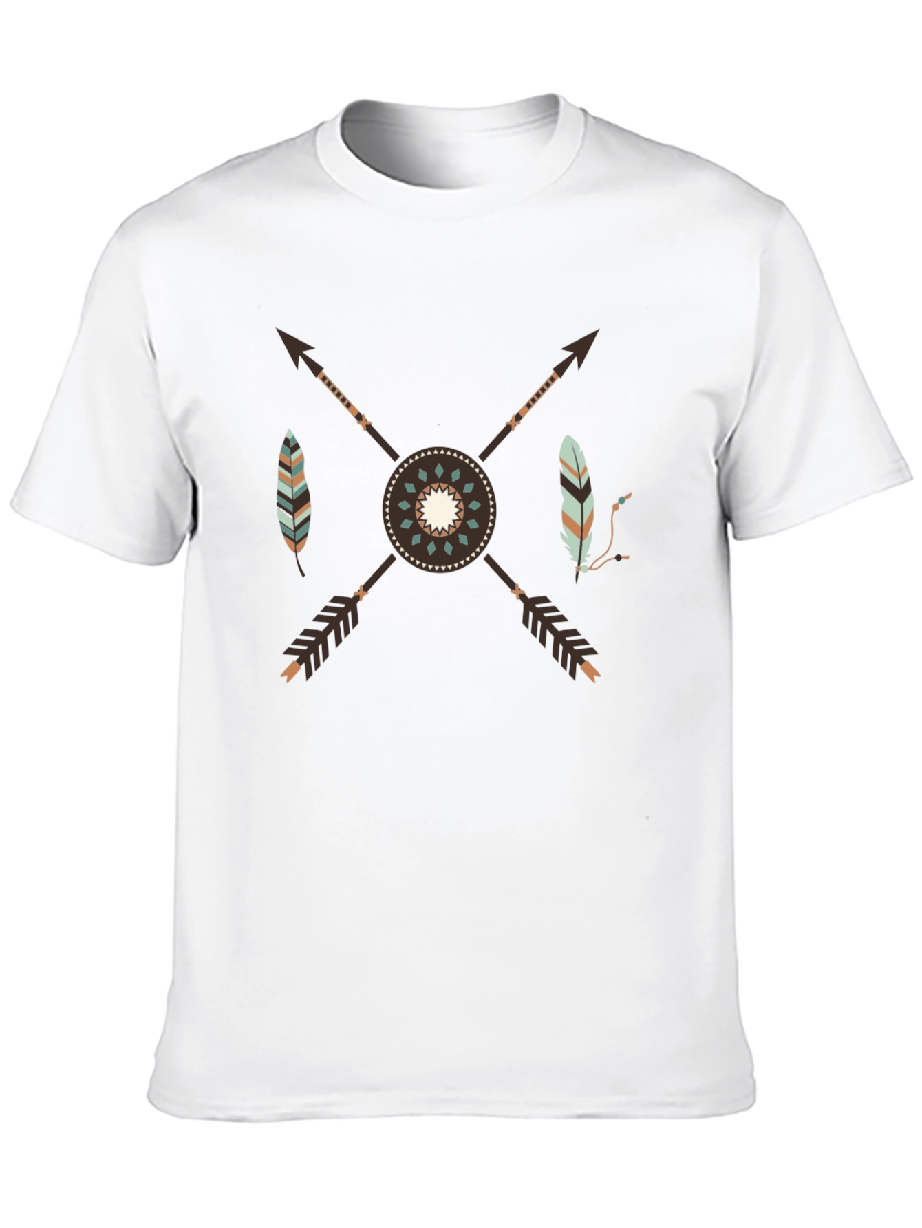 Black Tribal Arrows Graphic T-Shirt - Black view 10