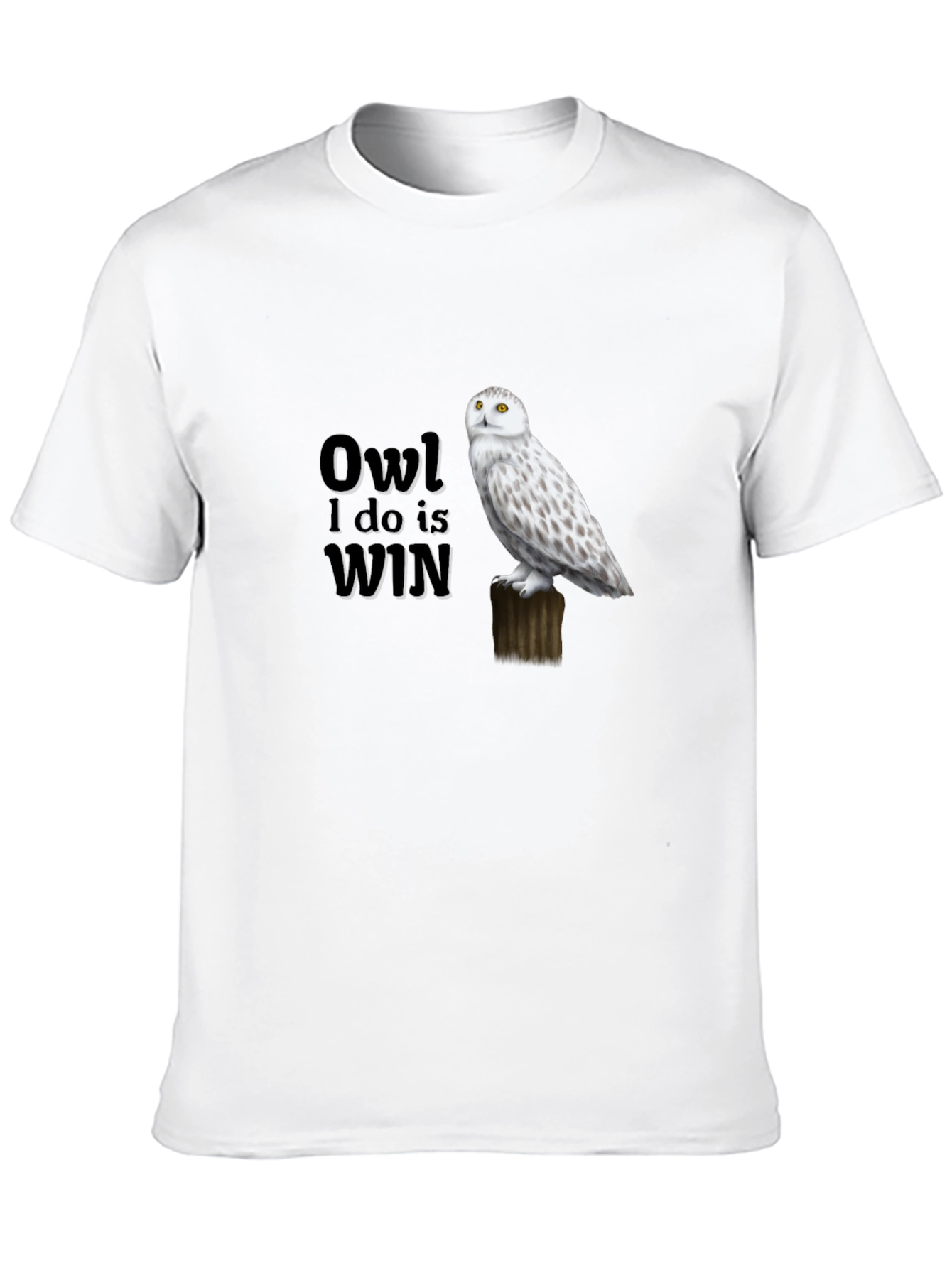 Black Owl I Do is Win Graphic T-Shirt view 10