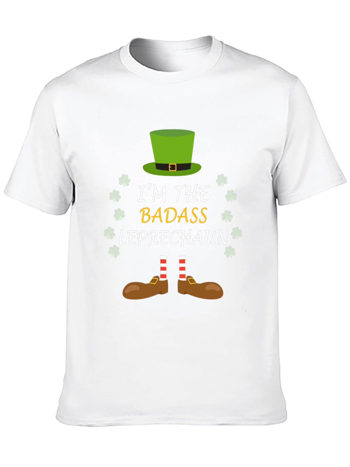 Black Badass Leprechaun St. Patrick's Day T-Shirt view 10