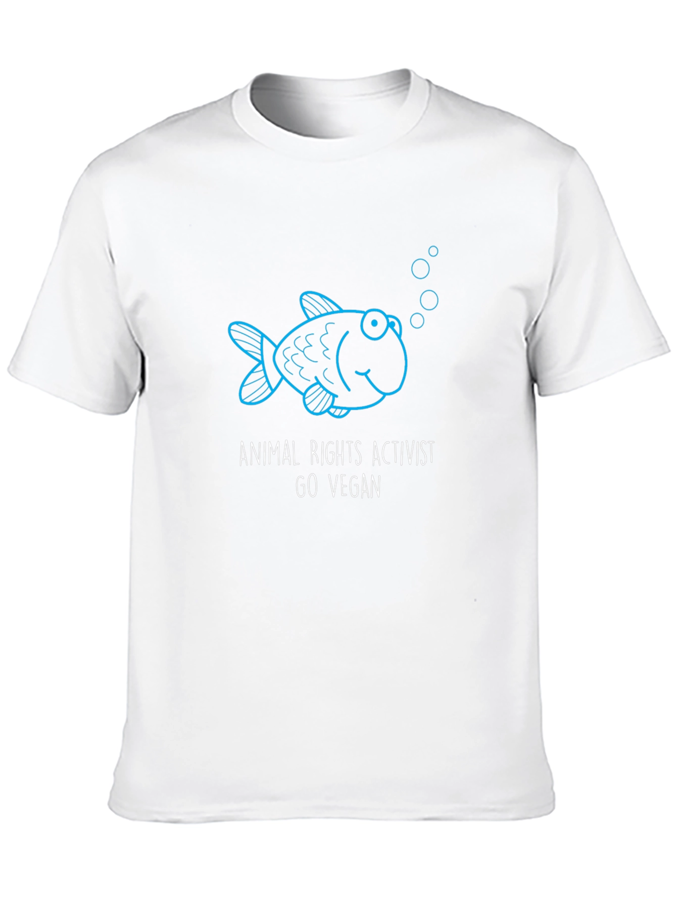 Black Vegan Activist Fish T-Shirt view 10