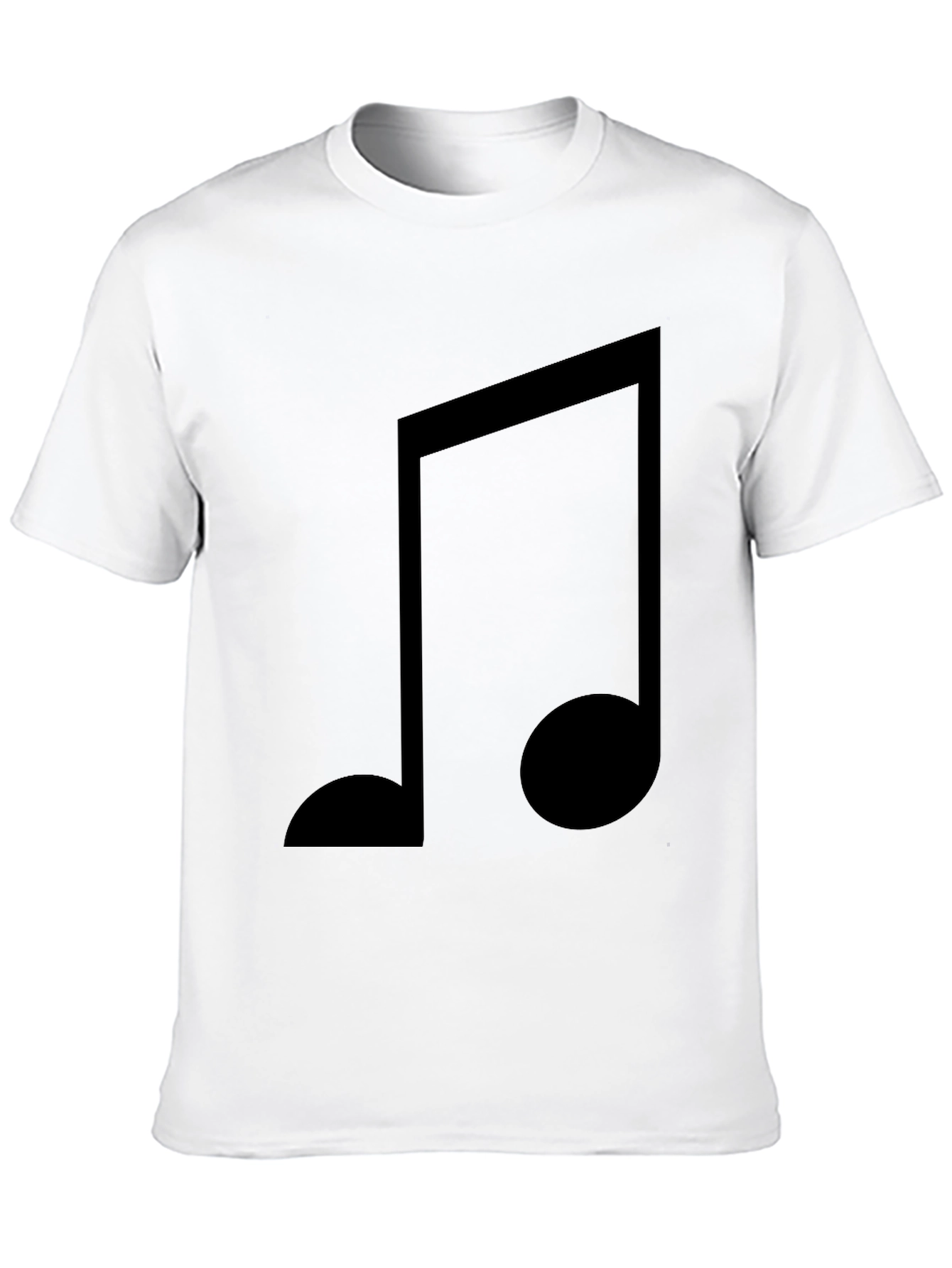 Black Musical Note Graphic Black T-Shirt - Unisex view 10