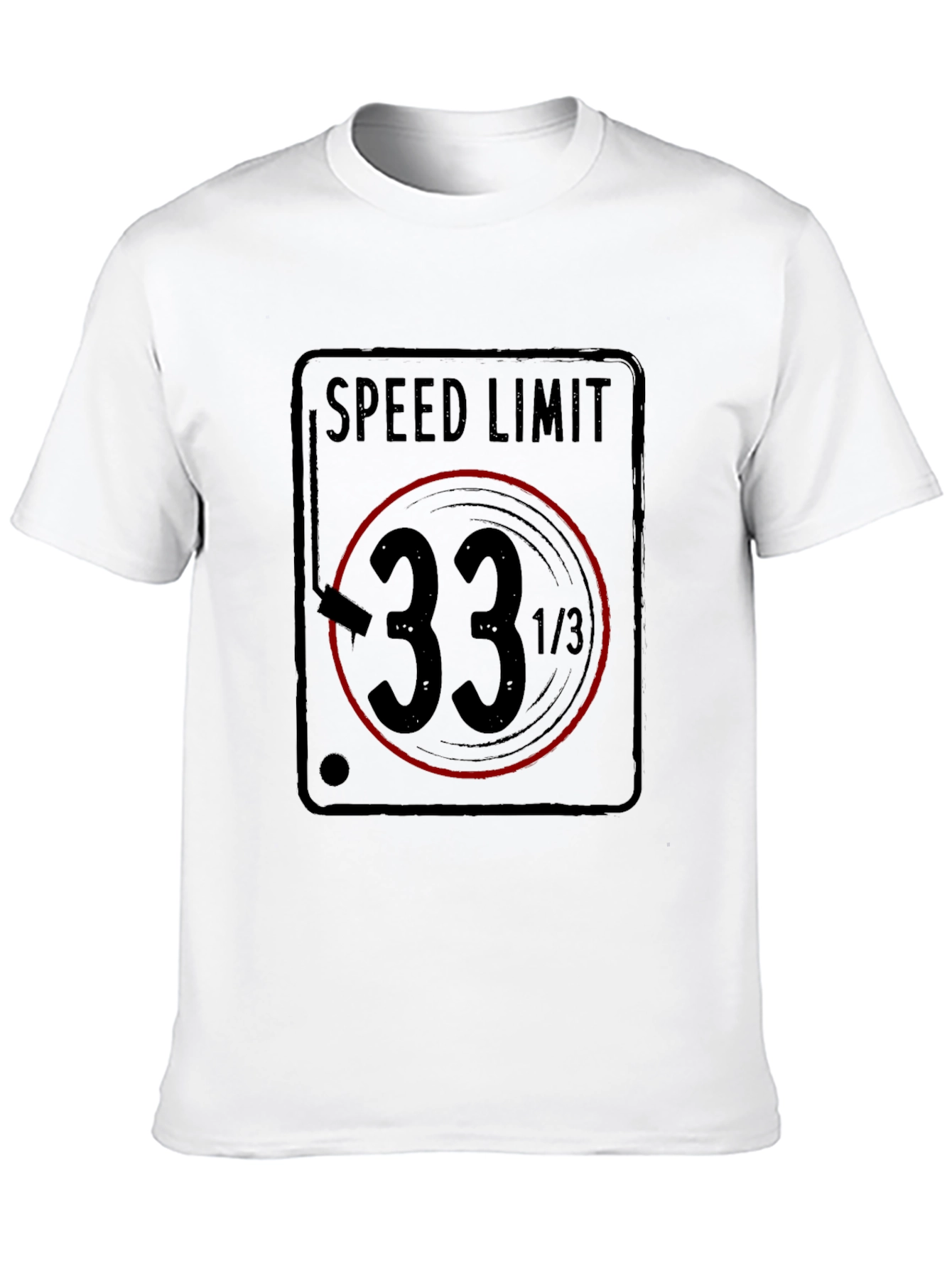 Black Speed Limit 33 1/3 RPM Black T-Shirt view 10