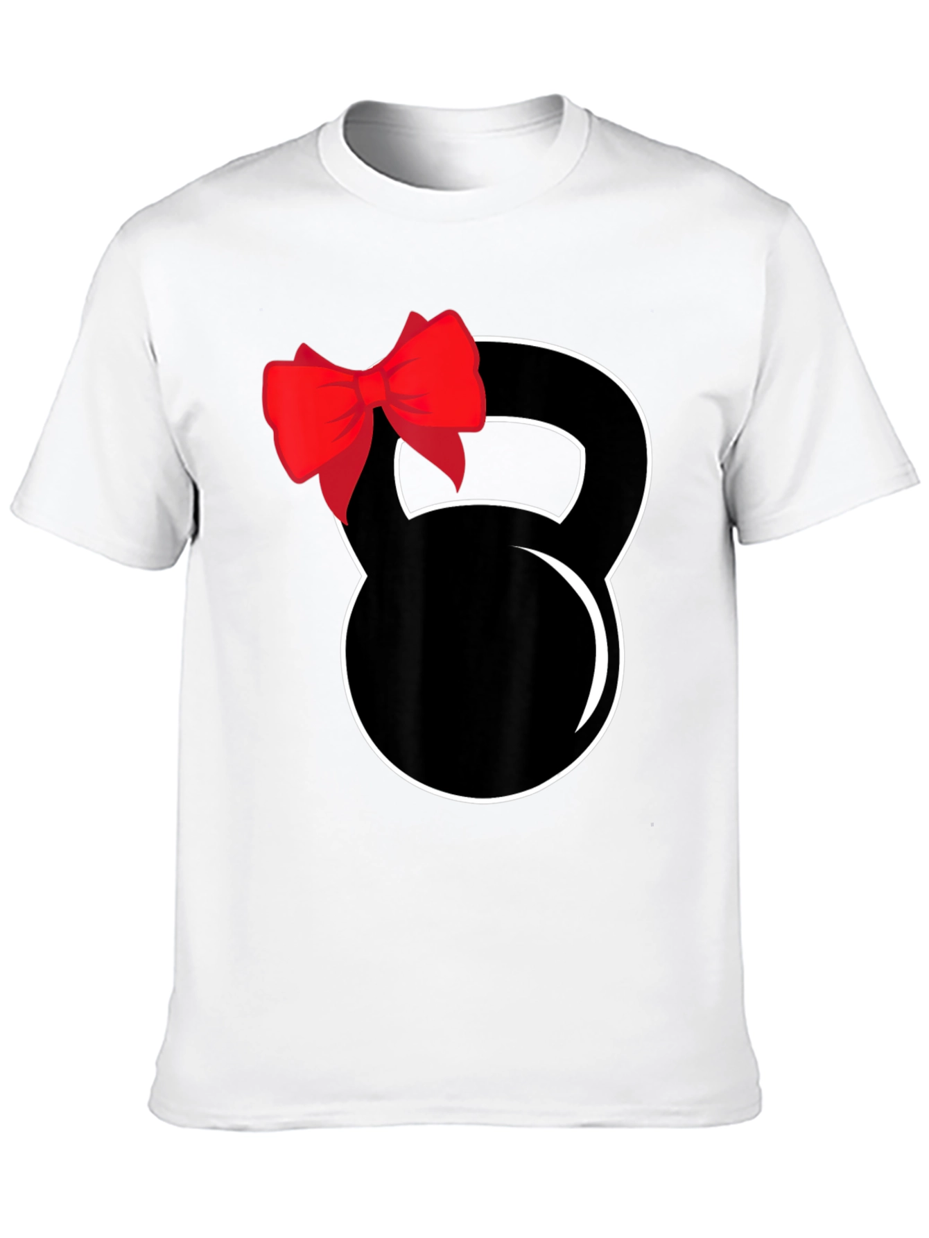 Black Kettlebell Bow Black T-Shirt view 10