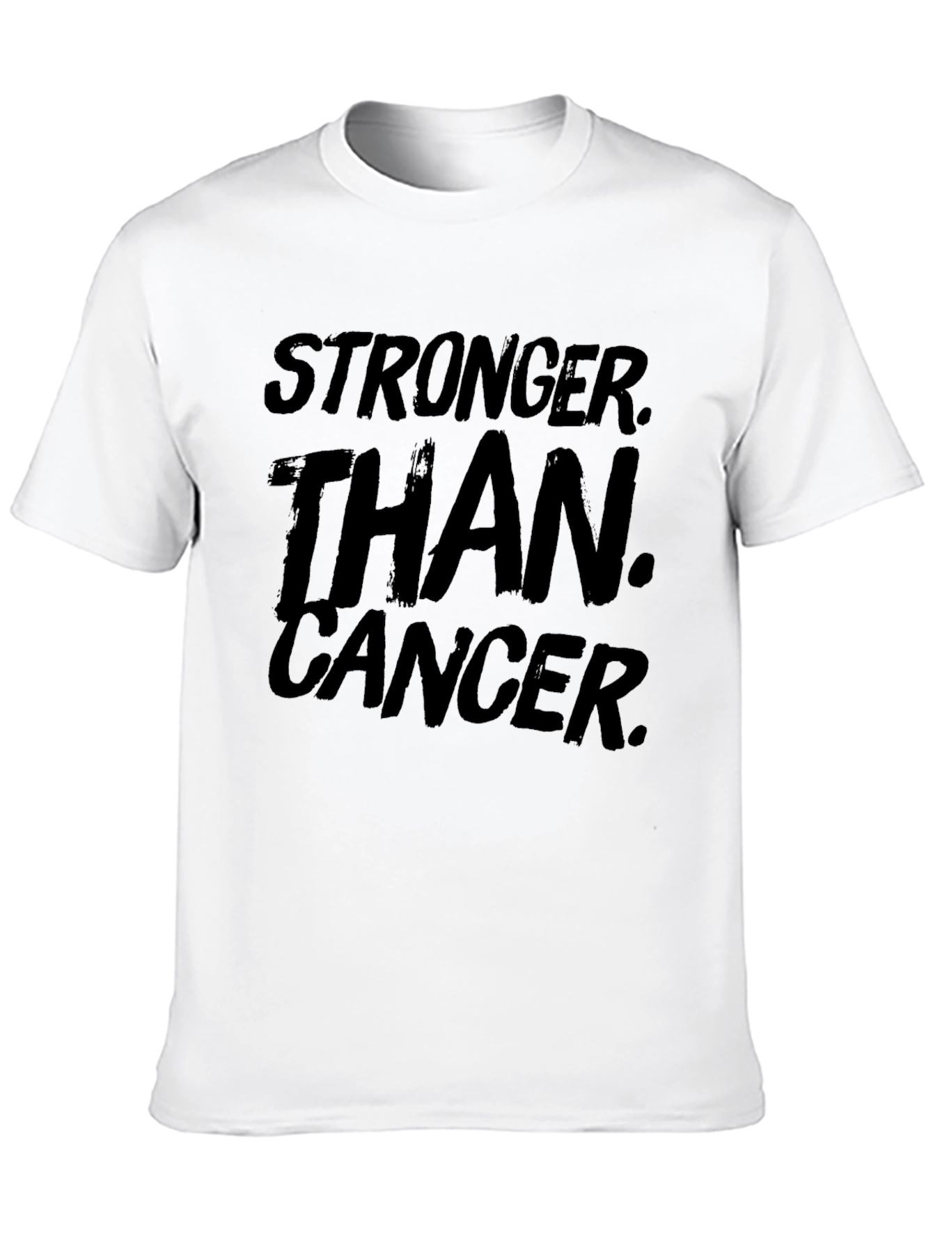 Black Stronger Than Cancer Black Graphic Tee view 10