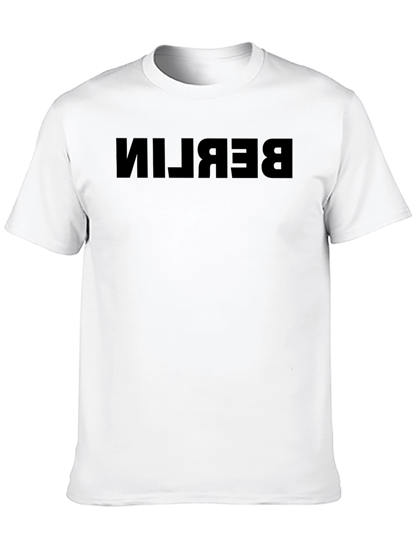 Black Berlin Reverse Print Black T-Shirt view 10