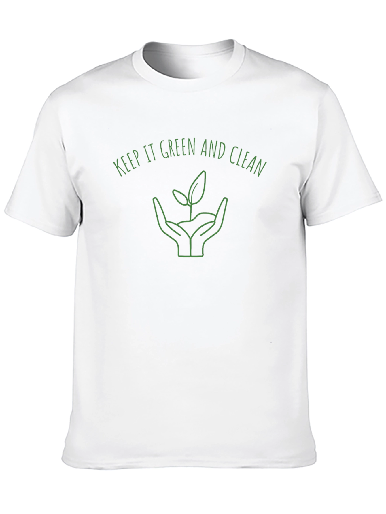 Black Eco-Friendly Keep It Green and Clean T-Shirt view 10