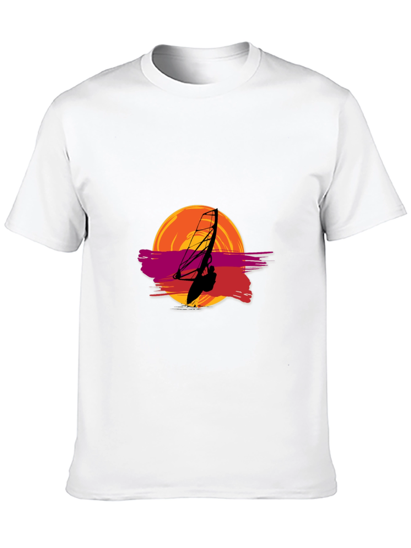 Black Sunset Windsurfer Graphic Tee view 10