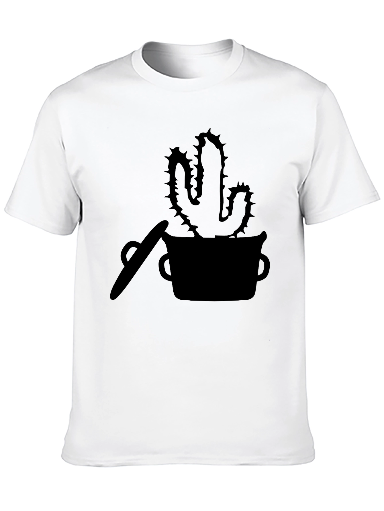 Black Cactus Silhouette Graphic Tee - Trendy Black T-Shirt view 10